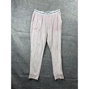 Juicy Couture Sleepwear Pink Velour Pajama Pants Joggers Jeweled Logo Size M